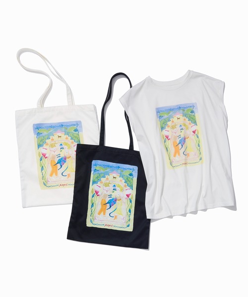 【Kei Nagayama for ROPE'】プリント ノースリーブTEE【接触冷感・洗濯耐久あり ROPE' tシャツ 「Kei Nagayama for ROPE'」プリント