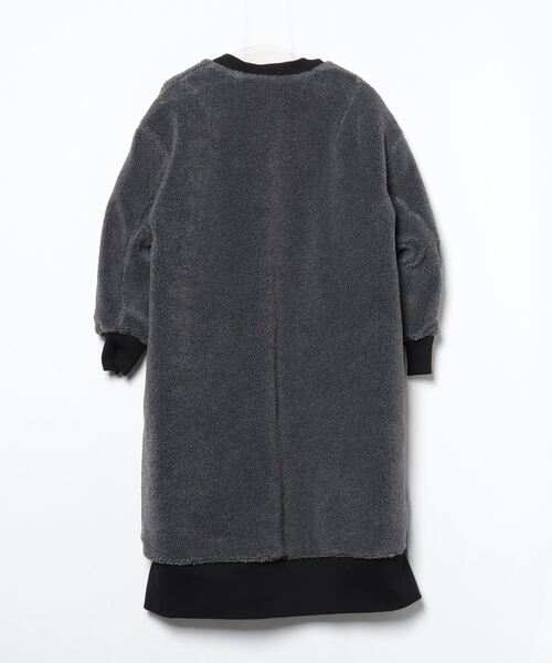 「Re.Verofonna」 ノーカラーコート 38 ブラック レディース_画像4