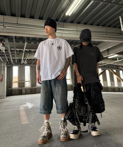 AAKAM 十字架Tシャツ ATMARK tシャツ 「2サイズ展開 / UNISEX 」ATMARKオールド