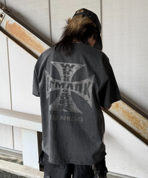 AAKAM 十字架Tシャツ ATMARK tシャツ 「2サイズ展開 / UNISEX 」ATMARKオールド