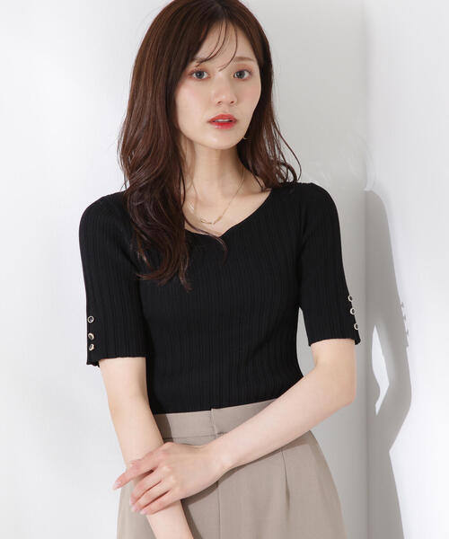 PROPORTION BODY DRESSING ニット セーター ハートネック半袖