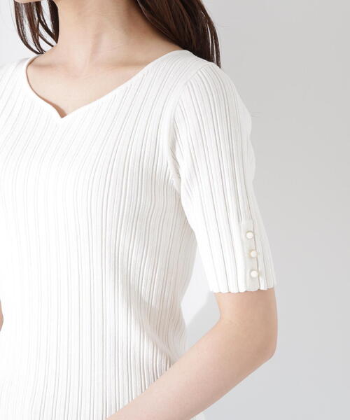 PROPORTION BODY DRESSING ニット セーター ハートネック半袖