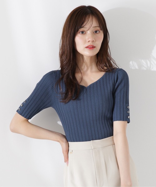 PROPORTION BODY DRESSING ニット セーター ハートネック半袖