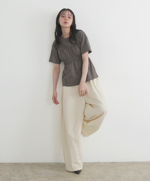 完売品 新品 fitmore シャーリングビスチェTシャツ シャーリングビスチェTシャツ【宅配便】 | Fit more