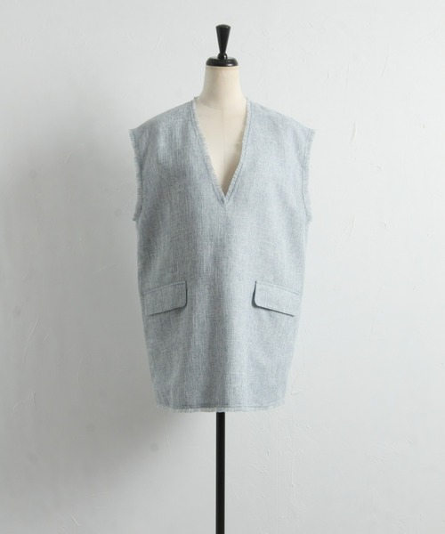 「&. NOSTALGIA」 ベスト FREE ブルー レディース_画像3