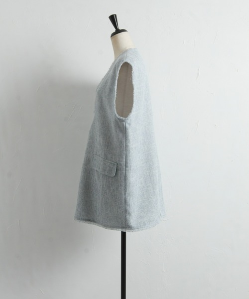 「&. NOSTALGIA」 ベスト FREE ブルー レディース_画像4