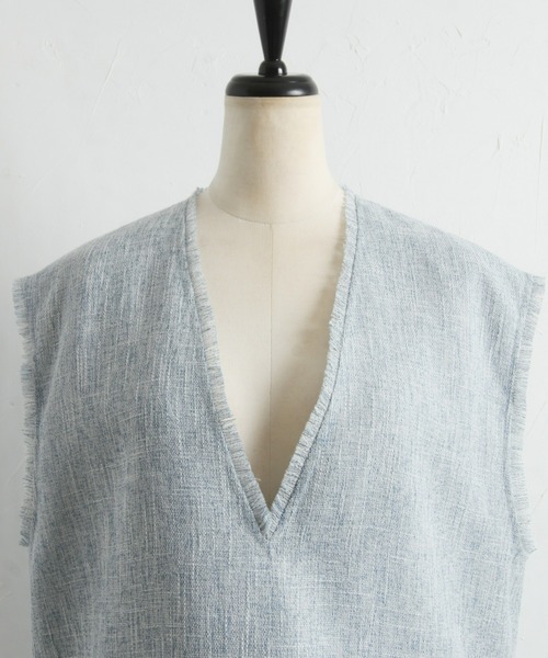 「&. NOSTALGIA」 ベスト FREE ブルー レディース_画像7