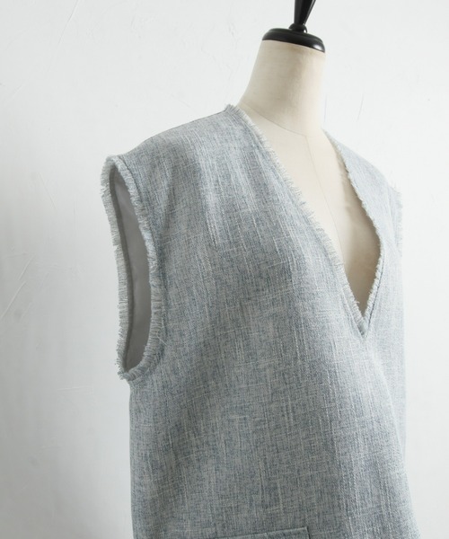 「&. NOSTALGIA」 ベスト FREE ブルー レディース_画像9