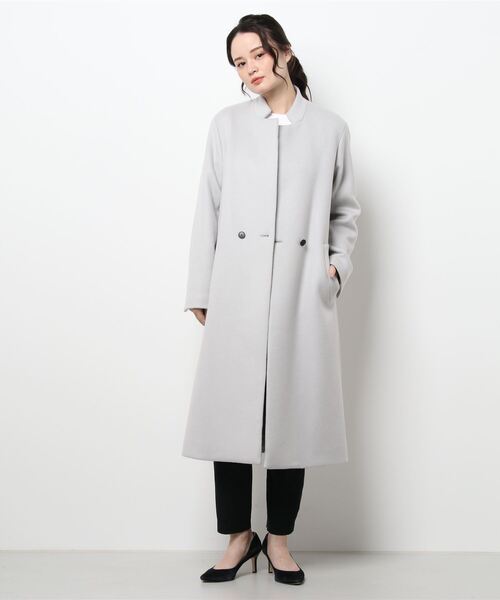 【美品】アルアバイル　チェスターコート allureville（アルアバイル） チェスターコート 1 グレー レディース