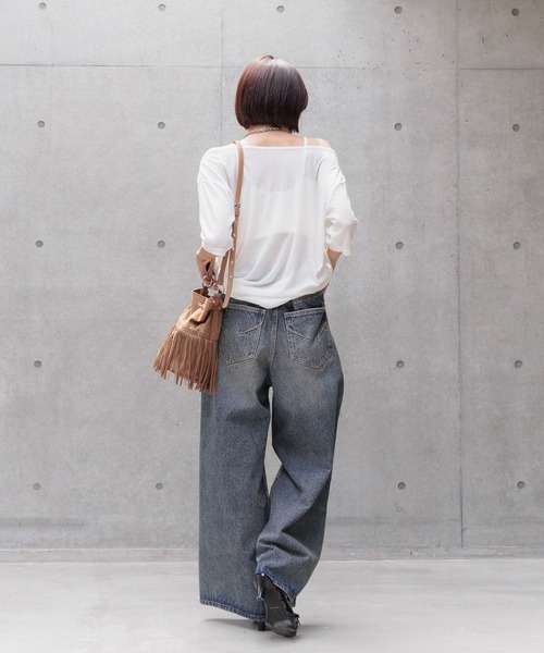 PAGEBOY（ページボーイ） tシャツ 半袖 ドロストシャーリング半袖