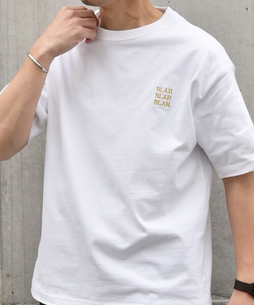 「SHIPS any」 半袖Tシャツ MEDIUM ホワイト メンズ