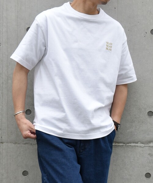 「SHIPS any」 半袖Tシャツ MEDIUM ホワイト メンズ