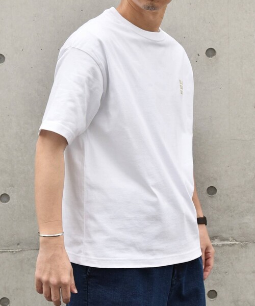 「SHIPS any」 半袖Tシャツ MEDIUM ホワイト メンズ