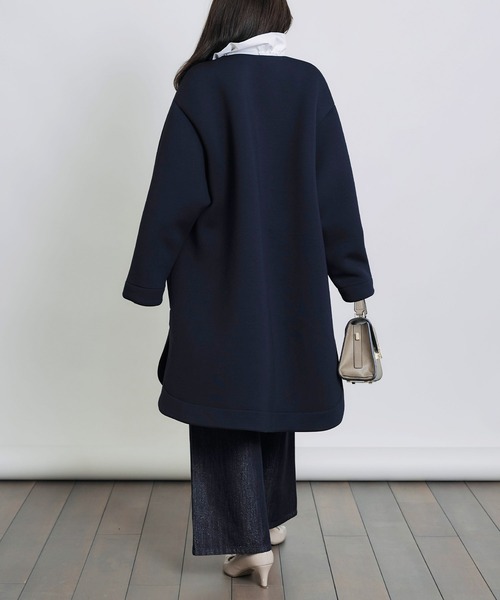 PICCIN PERLA ノーカラーコート コート フリルポケットコート