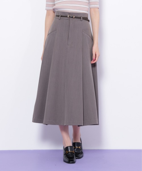 JILLSTUART❤︎綺麗めウエストベルトフレアスカート JILL by STUART スカート ベルト付タックフレアスカート