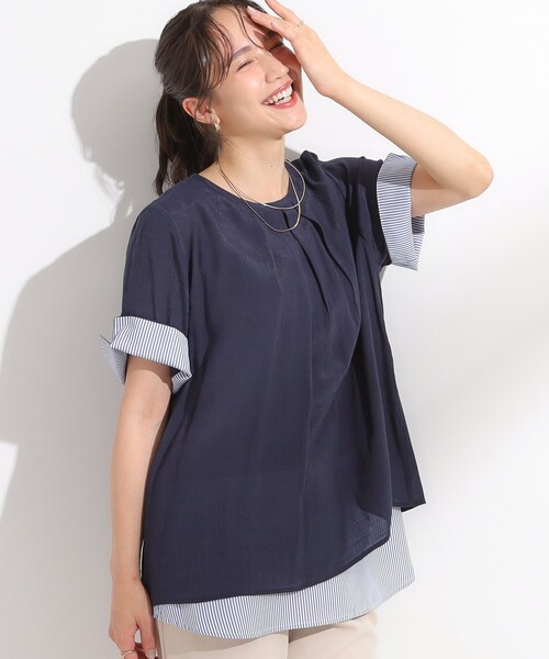 SHOO・LA・RUE（シューラルー） tシャツ 半袖 「洗える/S-LL」着るだけ