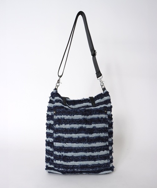 Cepica（セピカ） トートバッグ 牛革ハンドルボーダーデニムトート