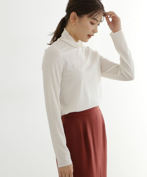 「NATURAL BEAUTY BASIC」 長(zhǎng)袖カットソー MEDIUM チャコールグレー レディース