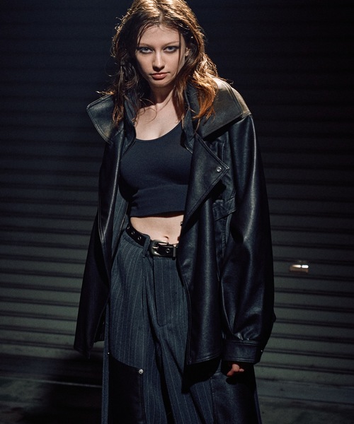 Casper John（キャスパージョン） 革ジャン ライダース Layered