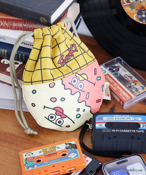 巾着＆フラットポーチ♡レディ＆にゃんこ 巾着＆ポーチにゃんこ＆レディ