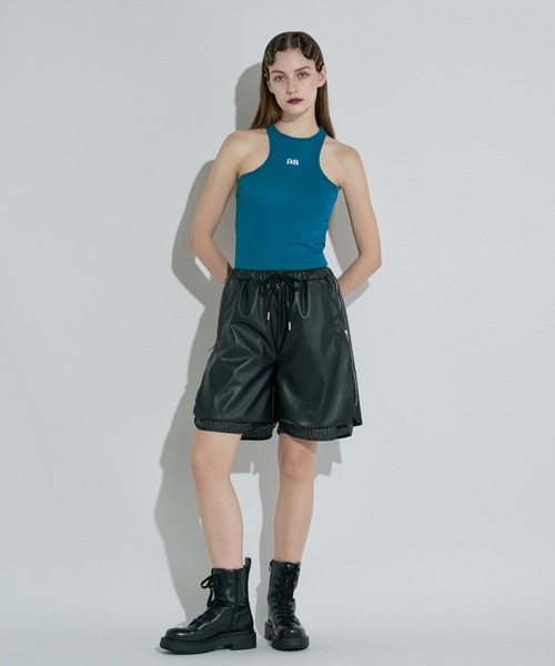 革ハーフパンツ レザー ショートパンツ レディース ハーフパンツ レザーパンツ