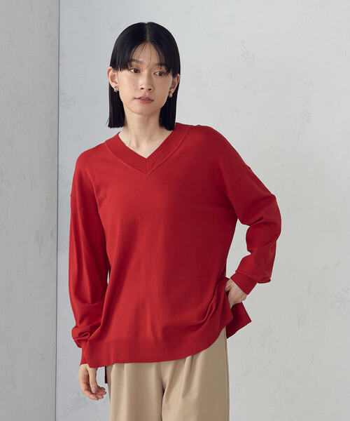 ＊コムデギャルソン＊アルパカニット＊Vネックセーター＊ COMME CA ISM（コムサイズム） ニット セーター 「ウォッシャブル