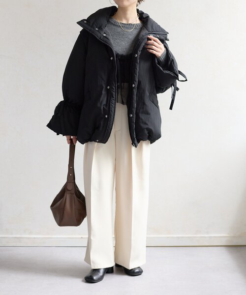 Thevon（ゼヴォン） ブルゾン アウター 2WAYスタンドネック中綿