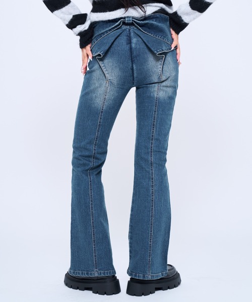 Poly Jam ジーンズ デニム デニムパンツ Ribbon linestone denim