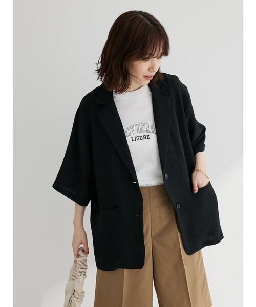 「Green Parks」 テーラードジャケット FREE ブラック レディース_画像8