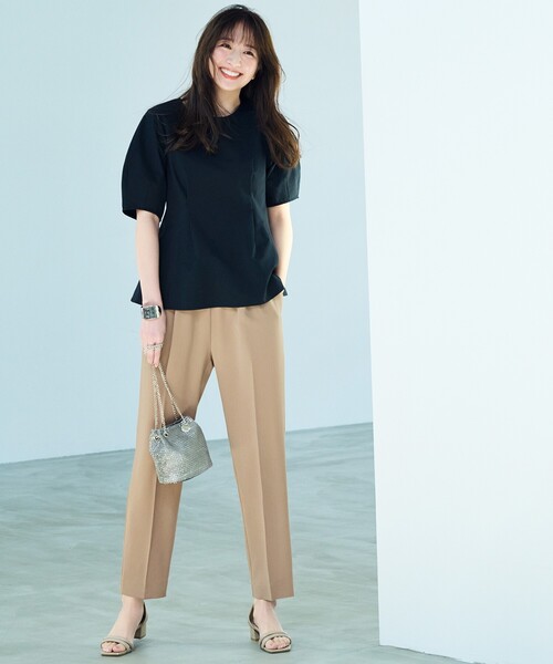 「OPAQUE.CLIP」 半袖ブラウス 42 ブルーグリーン レディース_画像2