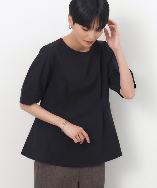 「OPAQUE.CLIP」 半袖ブラウス 42 ブルーグリーン レディース_画像6