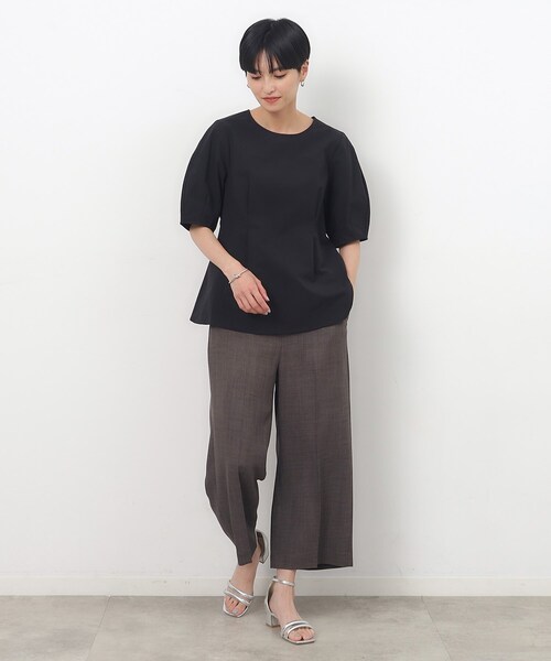 「OPAQUE.CLIP」 半袖ブラウス 42 ブルーグリーン レディース_画像8