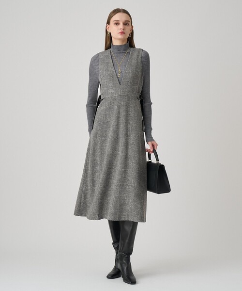 SHIPS any: ウール ライク セーラー カラー ワンピース SHIPS any:〈ウォッシャブル〉ウール ライク セーラー カラー