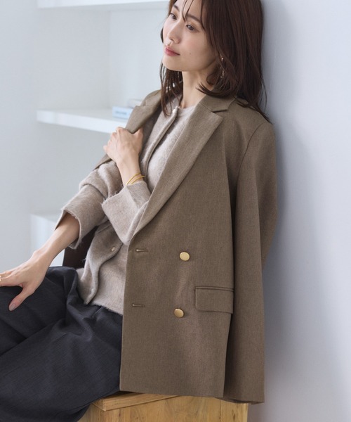 【送料無料】ロペピクニック　ベージュテーラードジャケット Mサイズ　金ボタン ROPÉ PICNIC(ロペピクニック) / 金釦ジャケット (ジャケット/アウター