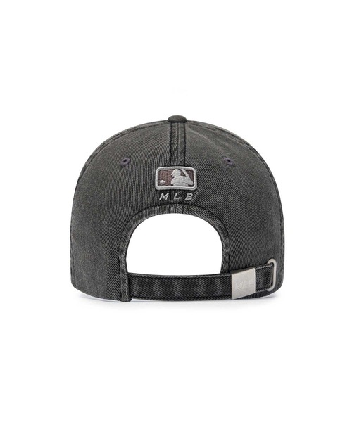 SALE!!【MLB korea】韓国限定＊ダメージキャップ＊ダークグレー＊新品 MLB Korea キャップ 帽子 MLB KOREA-エンボス加工・ダメージウォッシ
