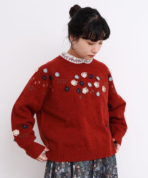 l'atelier du savon ●△L/C お洗濯刺繍　ブラウス l'atelier du savon】L/C お洗濯刺繍ブラウス : l'atelier du savon