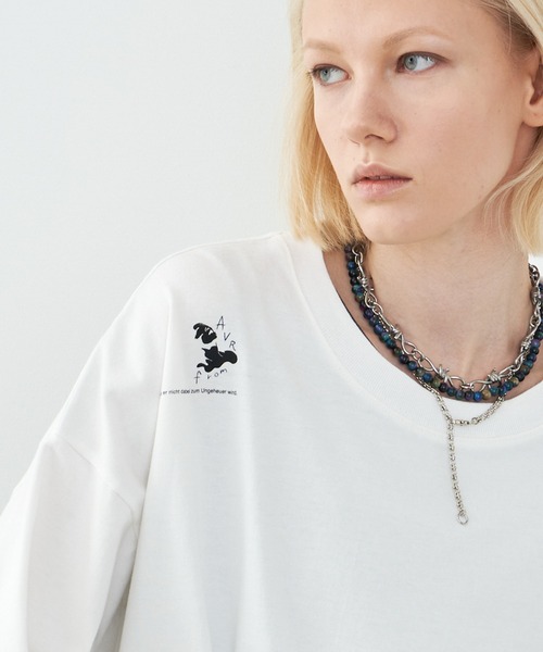 「AIVER」 半袖Tシャツ LARGE ブラック メンズ_画像4