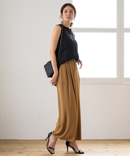 「LOUNGEDRESS」 ノースリーブブラウス FREE ネイビー レディース_画像3