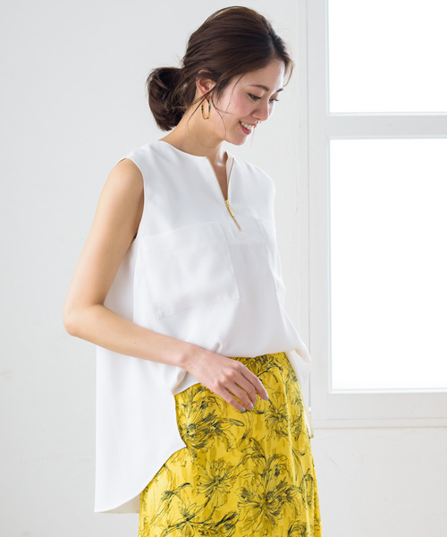 「LOUNGEDRESS」 ノースリーブブラウス FREE ネイビー レディース_画像7