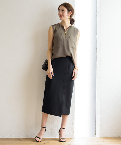 「LOUNGEDRESS」 ノースリーブブラウス FREE ネイビー レディース_画像9