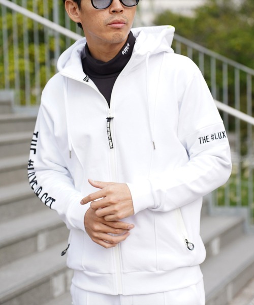 パーカー (RM)「LUXE/R GOLF」スウェット×フリース スタンド ZIP
