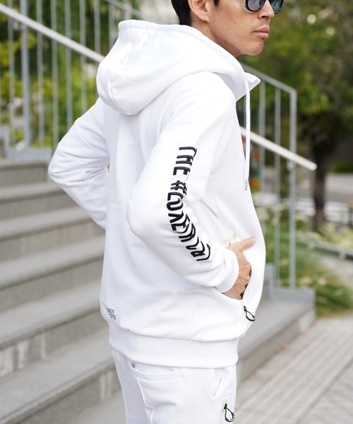 パーカー (RM)「LUXE/R GOLF」スウェット×フリース スタンド ZIP