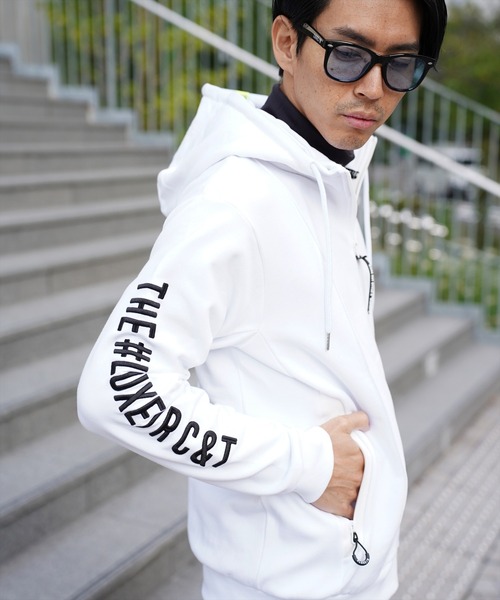 パーカー (RM)「LUXE/R GOLF」スウェット×フリース スタンド ZIP