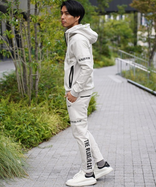 パーカー (RM)「LUXE/R GOLF」スウェット×フリース スタンド ZIP