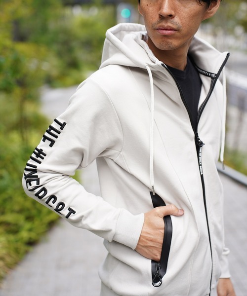 パーカー 裏起毛 (RM)「LUXE/R GOLF」スウェット×フリース スタンド