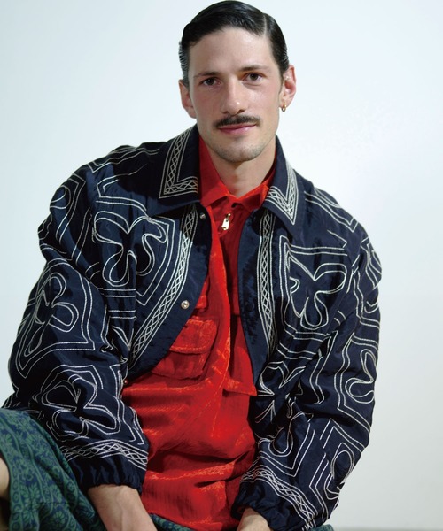 CURRENTAGE コート ジャケット Embroidery shirt メンズ