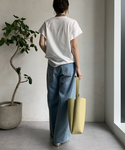 「DouDou」 半袖Tシャツ FREE オフホワイト レディース_画像6