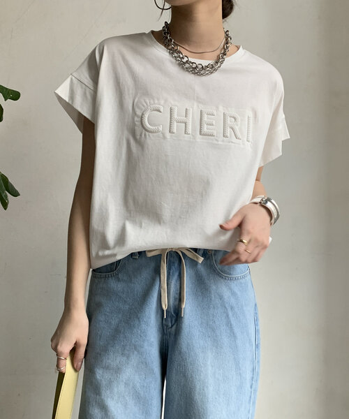 「DouDou」 半袖Tシャツ FREE オフホワイト レディース_画像7
