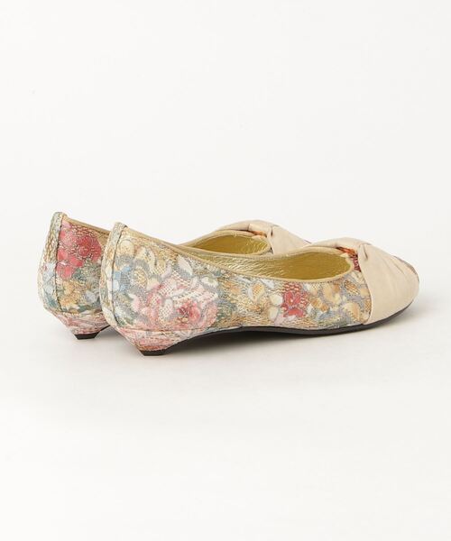 「PEPITA D'ORO」 リボンフラットパンプス 24.5cm イエロー レディース_画像2