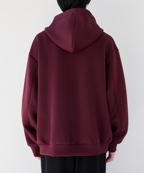 CULLNI クルニ メンズ M 黒 ジャケット 長袖 ジップパーカー 別注 Zip Up Hoodie With Washable Leather Pocket（パーカー